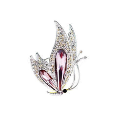 Butterfly Crystal Brooches Pins For Women Girls Gorgeous Clothings Corsage Decor