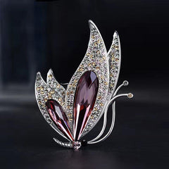 Butterfly Crystal Brooches Pins For Women Girls Gorgeous Clothings Corsage Decor