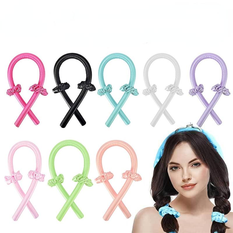 Heatless Curling Rod Headband Ribbon Silk Curls Ribbon Hair Rollers