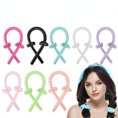 Heatless Curling Rod Headband Ribbon Silk Curls Ribbon Hair Rollers