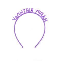 Sweet Letter Decor Birthday Headband for Women Girls Kids