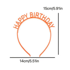 Sweet Letter Decor Birthday Headband for Women Girls Kids