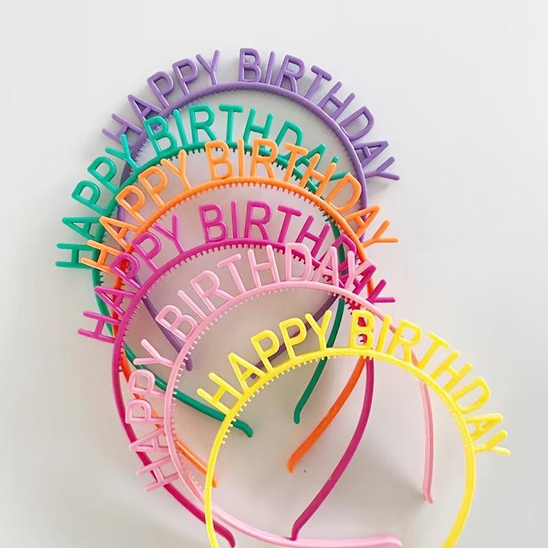 Sweet Letter Decor Birthday Headband for Women Girls Kids