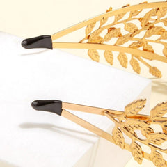 Golden Leaf Headband Rhinestone Bridal Hair Accessory