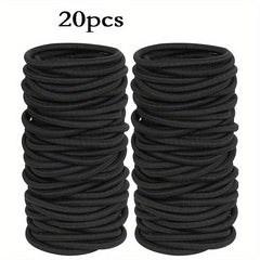 50 Pcs Thick Hair Ties Ponytail Holders Elastic Bands 4mm