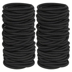 50 Pcs Thick Hair Ties Ponytail Holders Elastic Bands 4mm