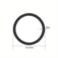 50 Pcs Thick Hair Ties Ponytail Holders Elastic Bands 4mm