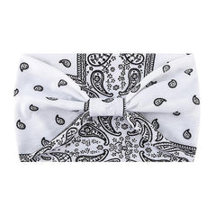 Boho Headbands Yoga Wide Knot Hair Bands Sweat Printed Sweatband