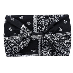 Boho Headbands Yoga Wide Knot Hair Bands Sweat Printed Sweatband