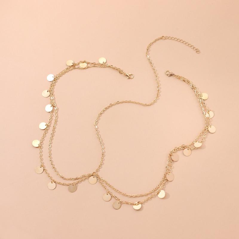 Boho Style Sequins Tassel Head Chain Crystal Headpiece
