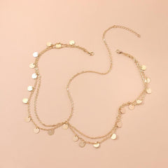 Boho Style Sequins Tassel Head Chain Crystal Headpiece