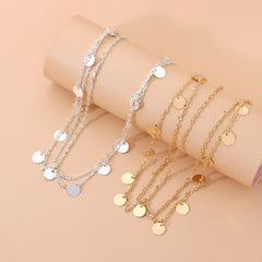 Boho Style Sequins Tassel Head Chain Crystal Headpiece