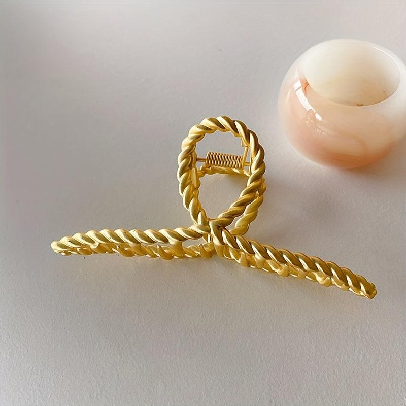 Large Hair Claw Clip Silvery Alloy Non Slip Strong Hold Grip Hair Jaw Clip