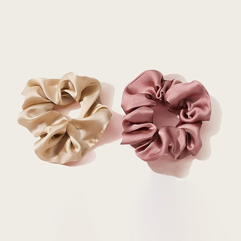 4 Pcs Silk Hair Scrunchies for Women - Ponytail Holder