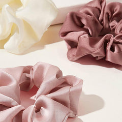 4 Pcs Silk Hair Scrunchies for Women - Ponytail Holder