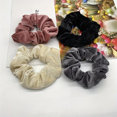 Ladies Large Scrunchie Hair Rings Retro Ponytail Holder Hair Accessories