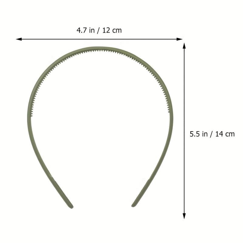 10pcs Teethed Head Hoop Matte Solid Headband Hair Band Hair Accessories