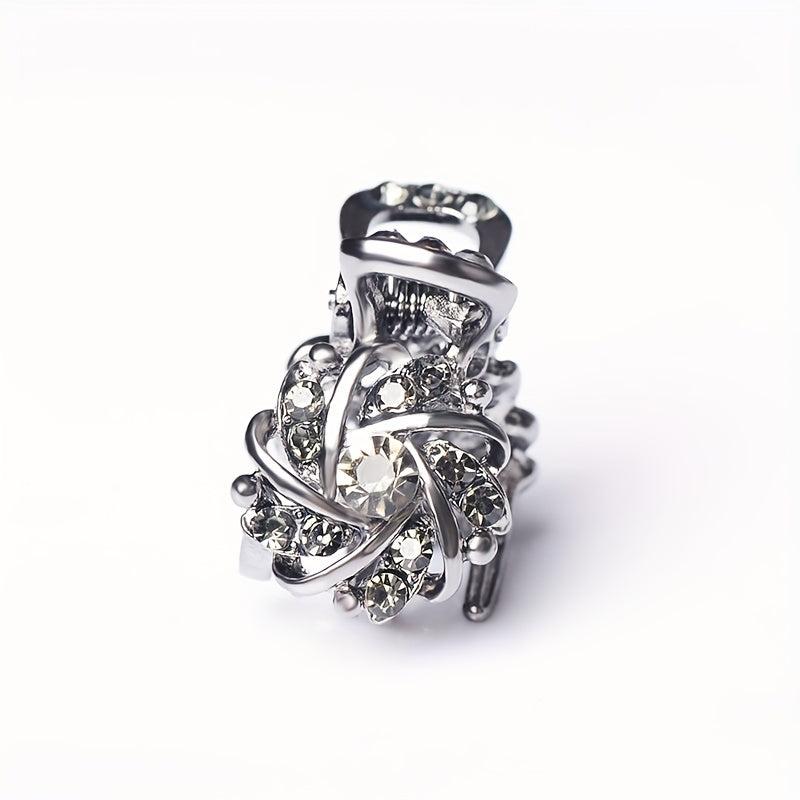 Vintage Rhinestone Hair Claw Small Hair Clip for Women