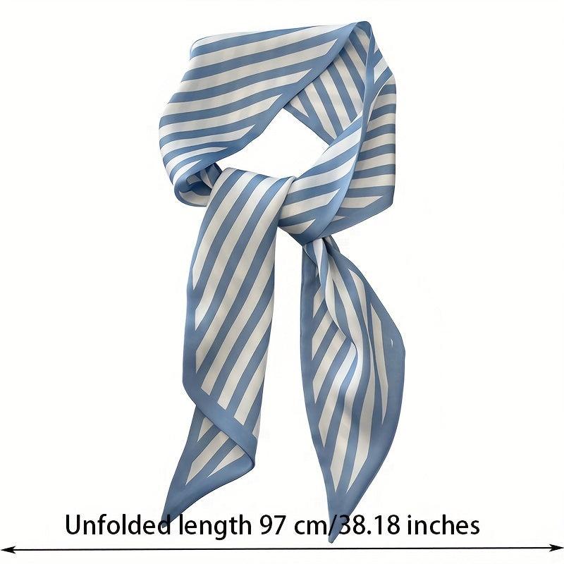 Light Crackle Flower Scarf Ribbon Satin Hair Accessory
