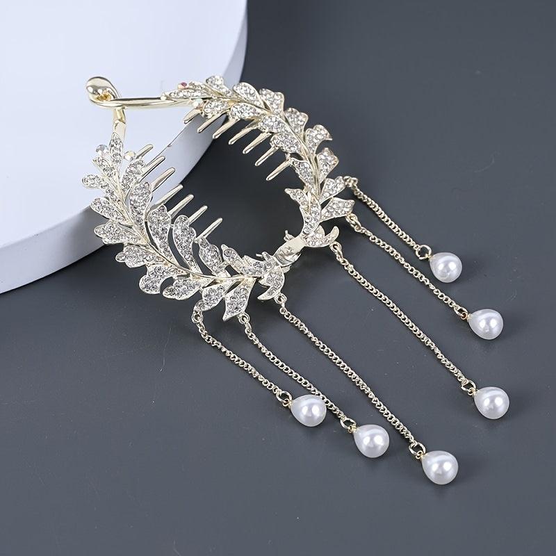 Glitter Hair Claw Bun Ballet Buns Shaper Tassel Hairpin
