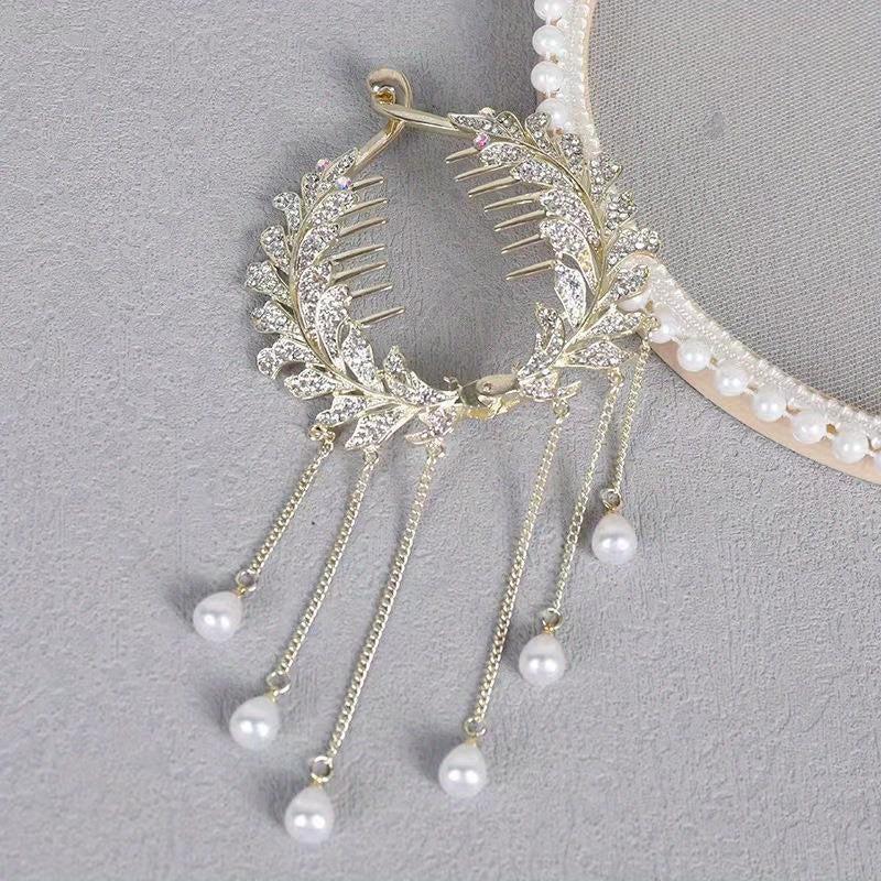 Glitter Hair Claw Bun Ballet Buns Shaper Tassel Hairpin
