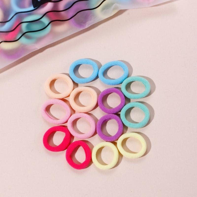 100pcs Seamless Baby Hair Ties Small Multicolor Hair Ties for Girls