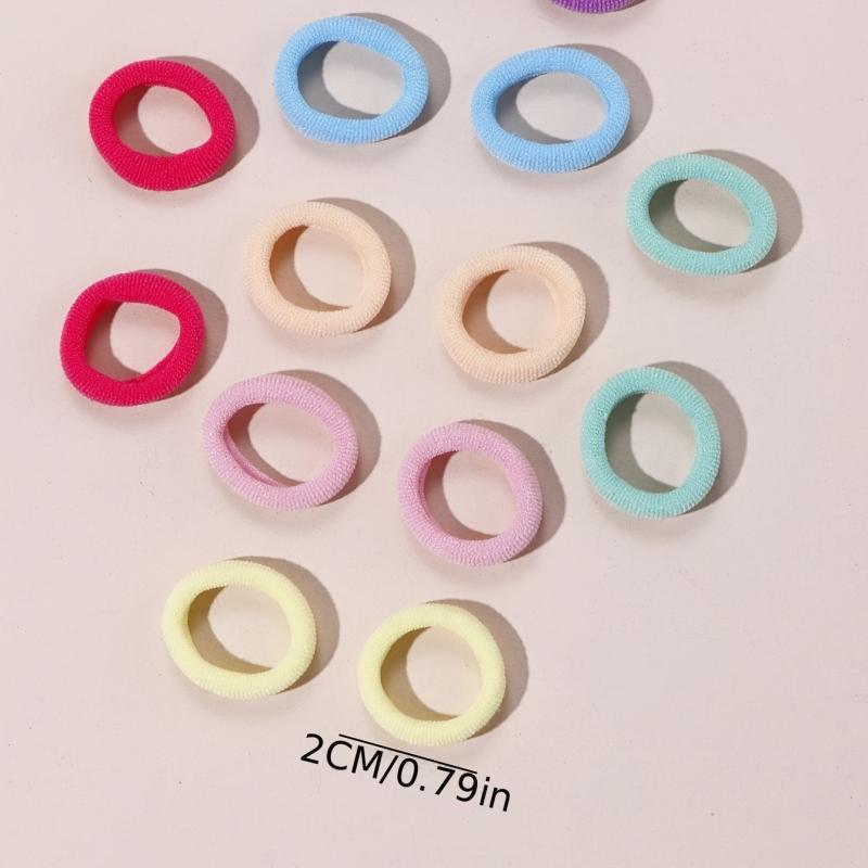 100pcs Seamless Baby Hair Ties Small Multicolor Hair Ties for Girls