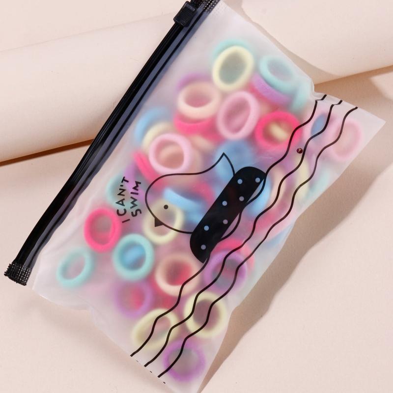 100pcs Seamless Baby Hair Ties Small Multicolor Hair Ties for Girls