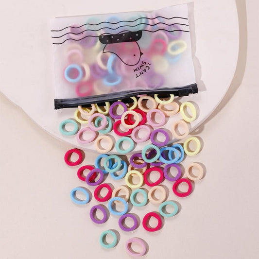 100pcs Seamless Baby Hair Ties Small Multicolor Hair Ties for Girls