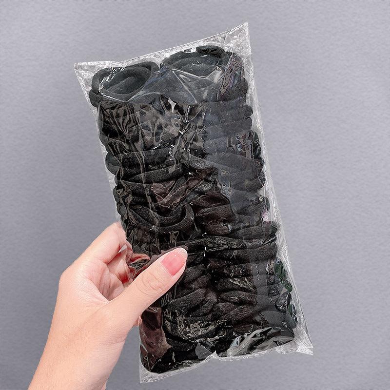 100pcs Elastic Hair Tie Seamless Hair Rope Solid Hair Access