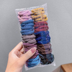 100pcs Elastic Hair Tie Seamless Hair Rope Solid Hair Access