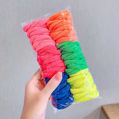 100pcs Elastic Hair Tie Seamless Hair Rope Solid Hair Access