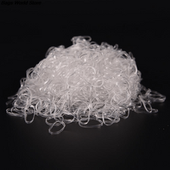 500pcs Transparent Elastic Rubber Band Ponytail Holder Hair Styling Tool