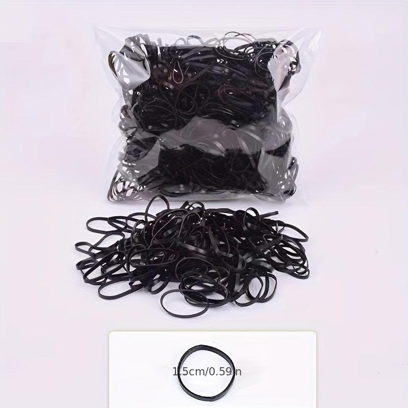 500pcs Transparent Elastic Rubber Band Ponytail Holder Hair Styling Tool