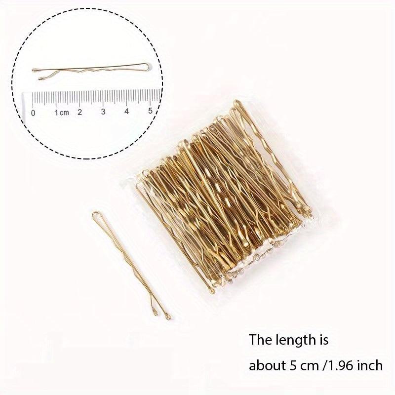100pcs Metal Bobby Pin Solid Side Clip Hair Accessories