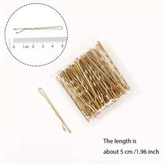 100pcs Metal Bobby Pin Solid Side Clip Hair Accessories