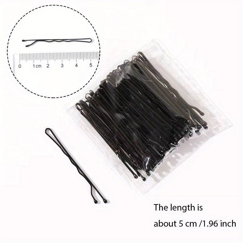 100pcs Metal Bobby Pin Solid Side Clip Hair Accessories