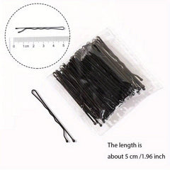 100pcs Metal Bobby Pin Solid Side Clip Hair Accessories