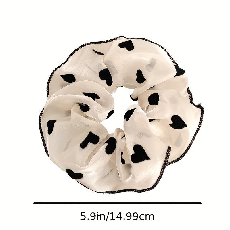 Dotted Pattern Hair Tie Elastic Scrunchie Ponytail Rope