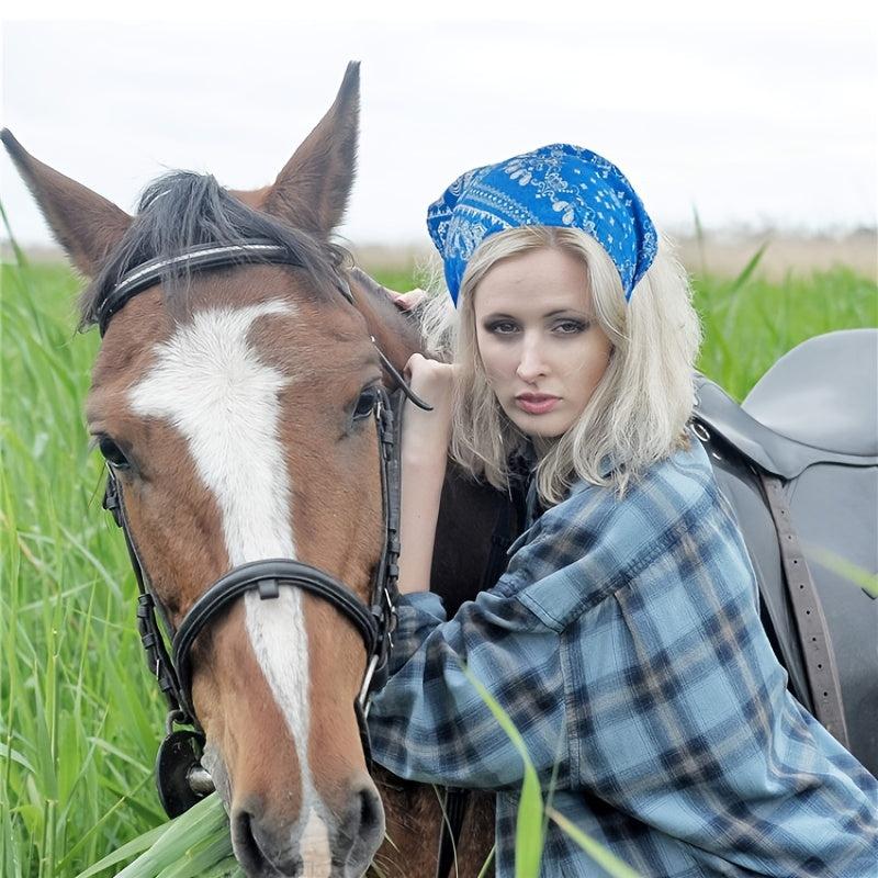 Paisley Printing Hair Scarf Vintage Bandanas Hairband