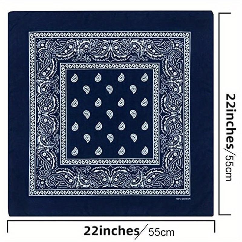 55 Square Red Paisley Print Scarf Bandana Headband Wrap