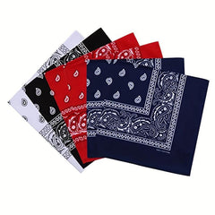 55 Square Red Paisley Print Scarf Bandana Headband Wrap