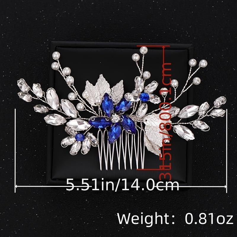 Hair Comb Piece Pearl Crystal Flower Bridal Wedding Hair Accessory