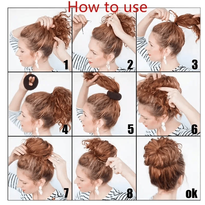 Synthetic Wig Donut Roller Hair Bun Holder Hair Styling For Bun
