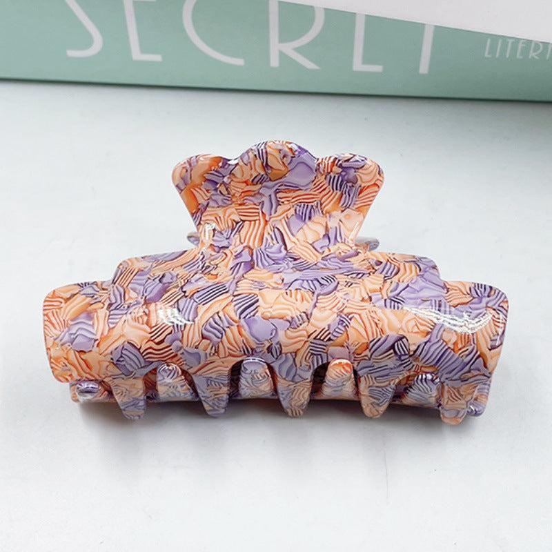 Colorful Retro Pattern Acrylic Hair Clips