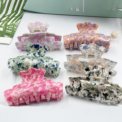 Colorful Retro Pattern Acrylic Hair Clips