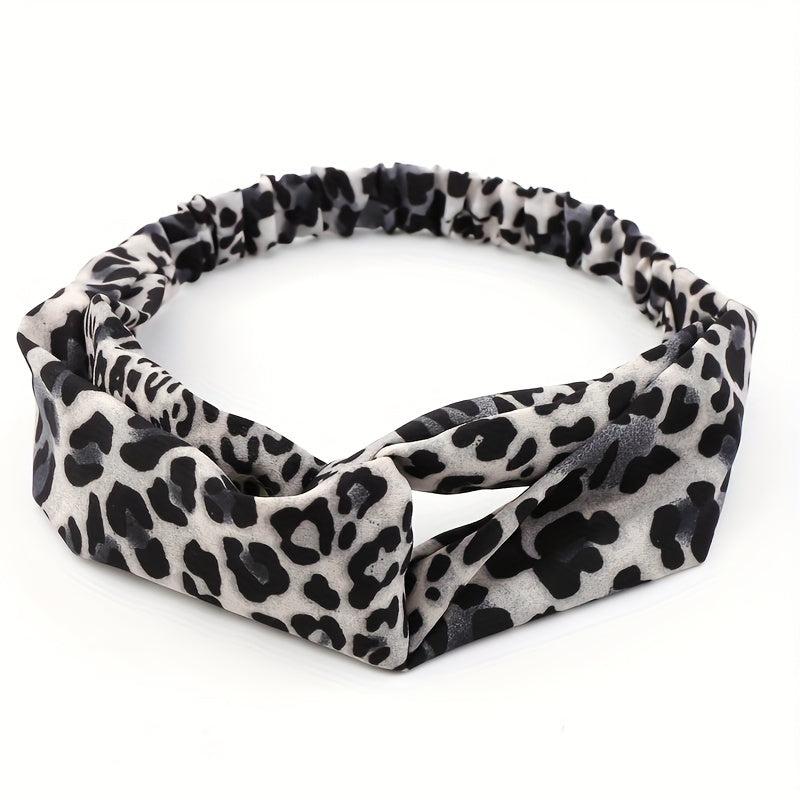Boho Style Cross Knotted Headband Flower Prints