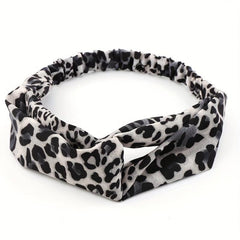 Boho Style Cross Knotted Headband Flower Prints