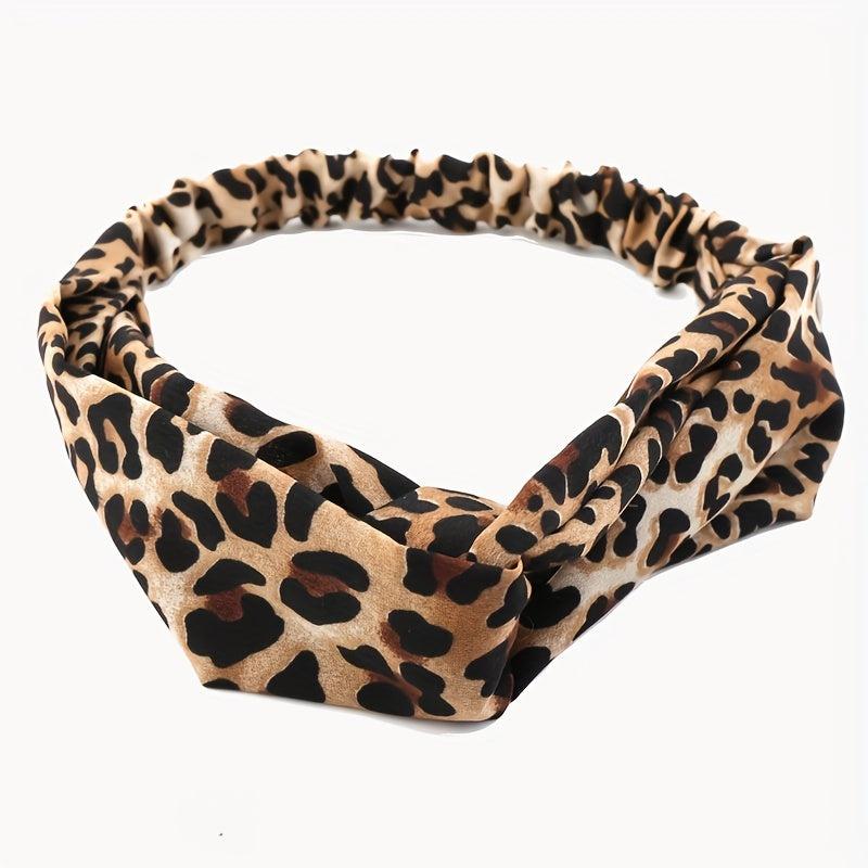 Boho Style Cross Knotted Headband Flower Prints