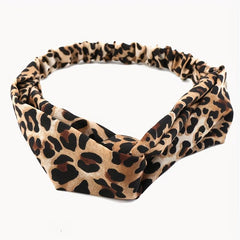 Boho Style Cross Knotted Headband Flower Prints